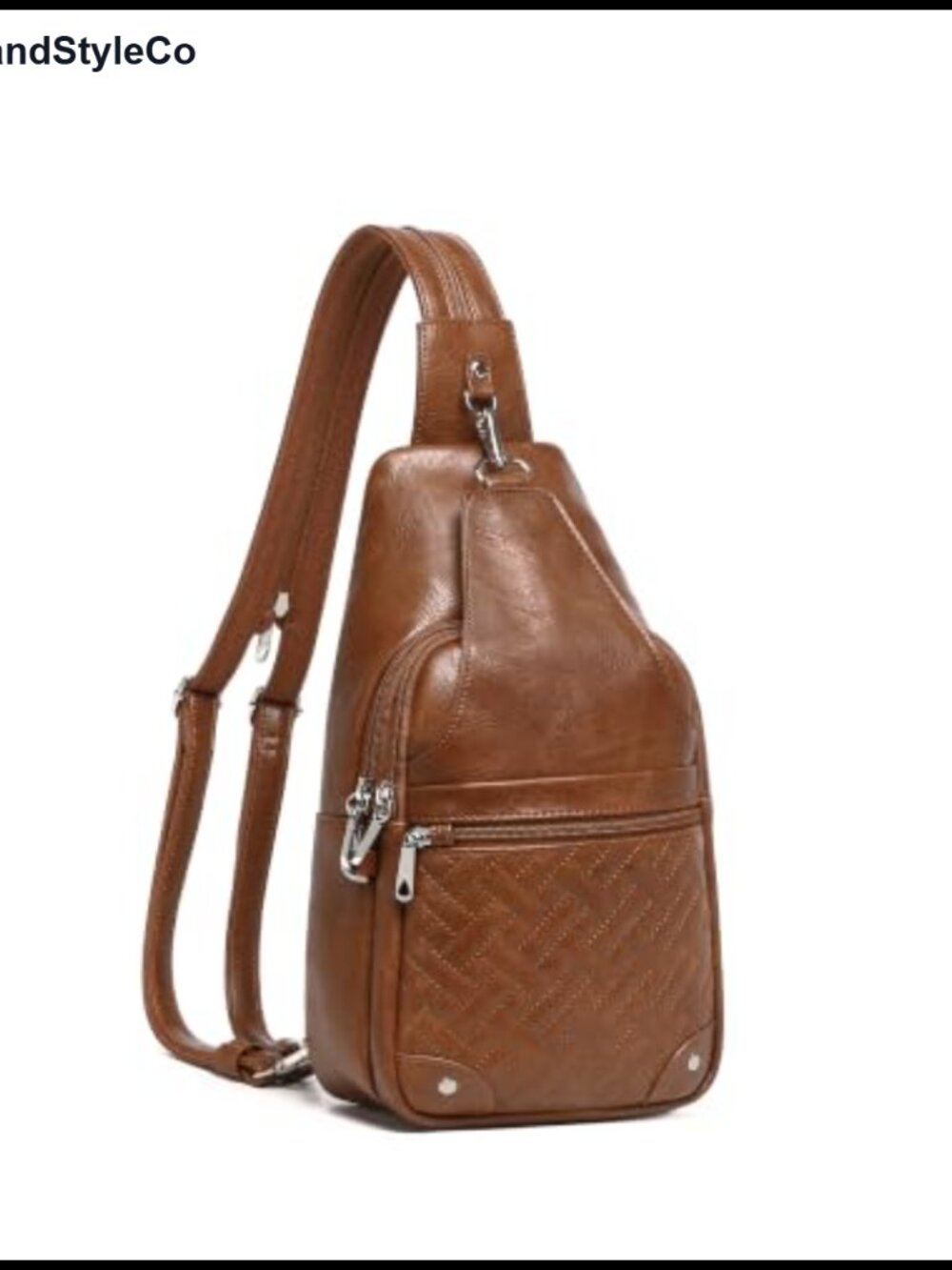 Anti Theft Crossbody Sling Bag RFID Blocking Faux Leather Backpack